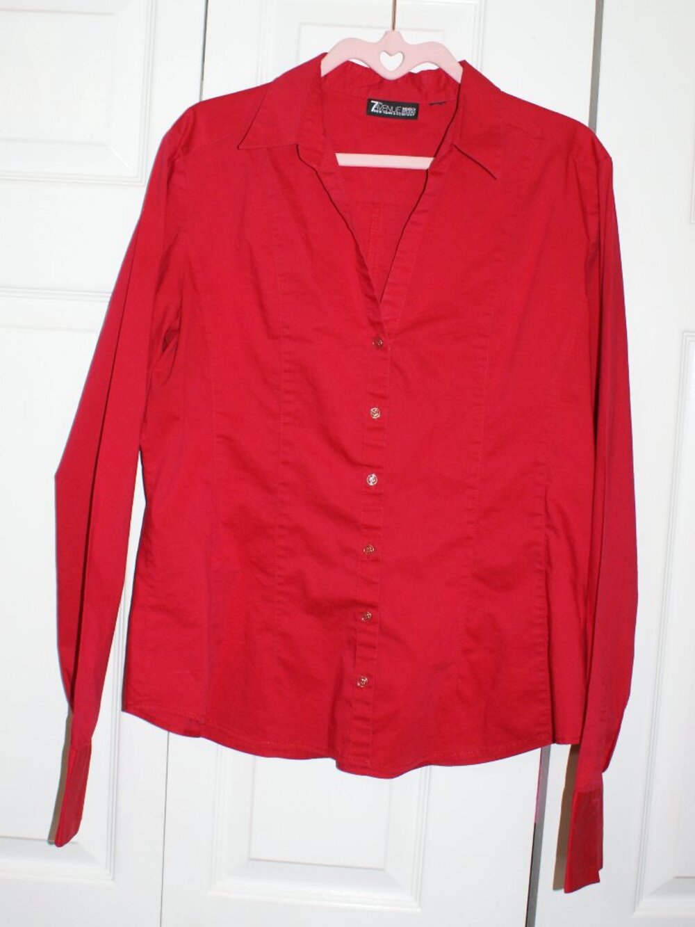 NY&CO 7th Avenue Design Studio Red Button Down Shirt - Large - LIKE NEW